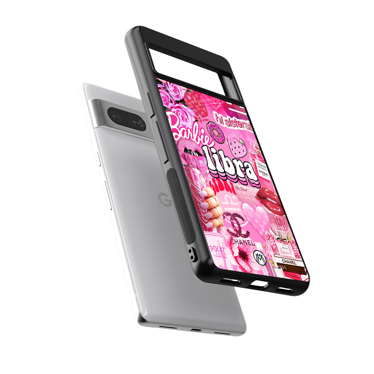 libra aesthetic collage back phone cover | glass case for Google Pixel 7