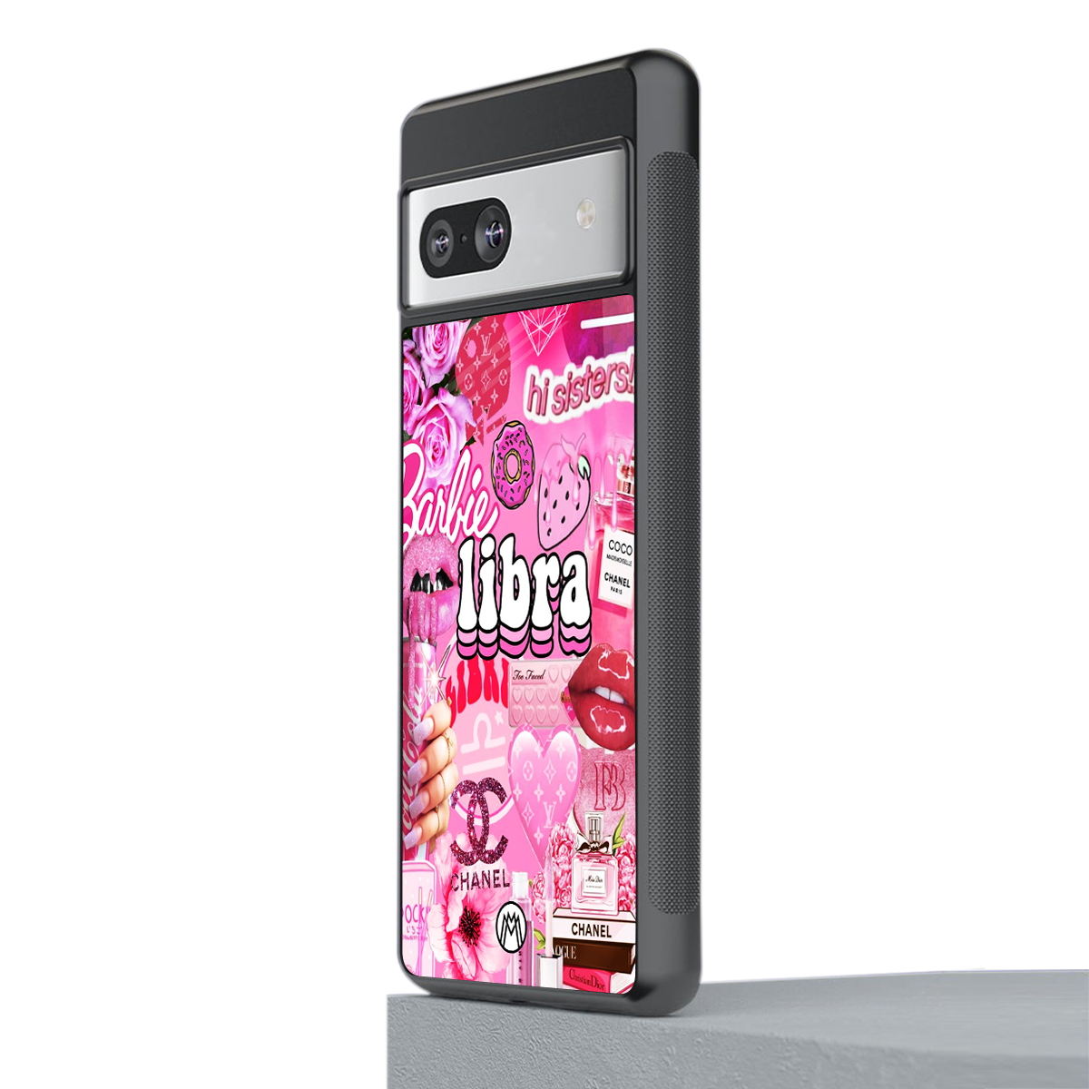 libra aesthetic collage back phone cover | glass case for Google Pixel 7