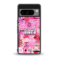 libra aesthetic collage back phone cover | glass case for google pixel 8 pro