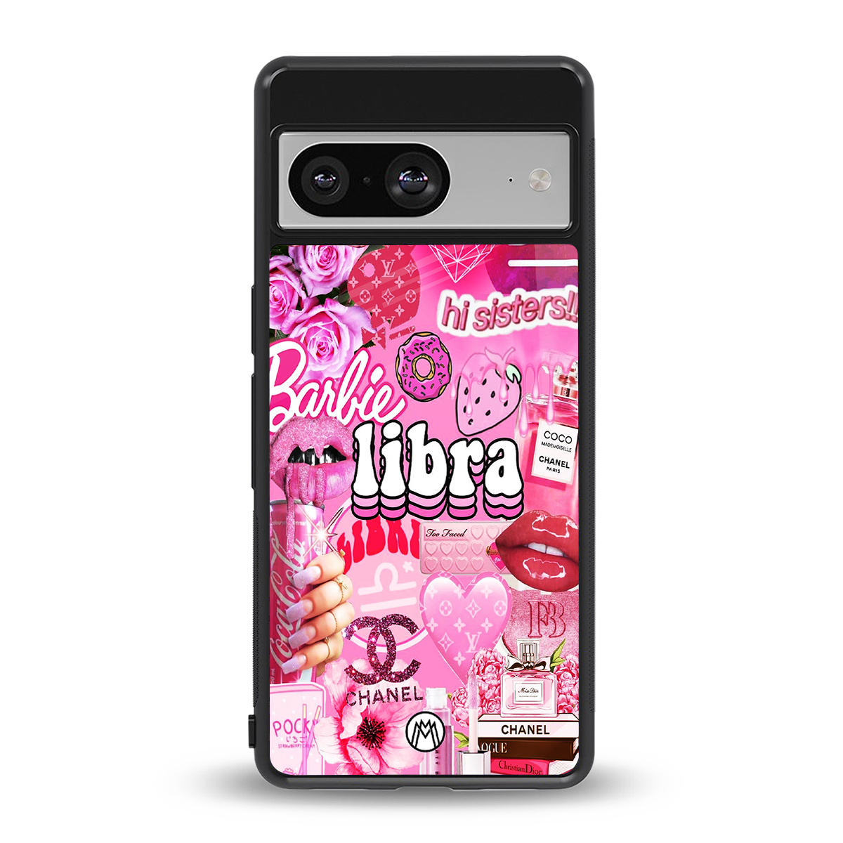 libra aesthetic collage back phone cover | glass case for Google Pixel 8