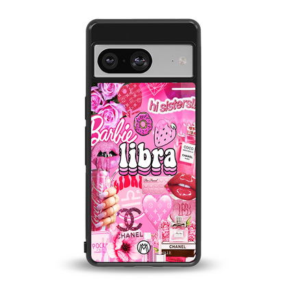 libra aesthetic collage back phone cover | glass case for Google Pixel 8