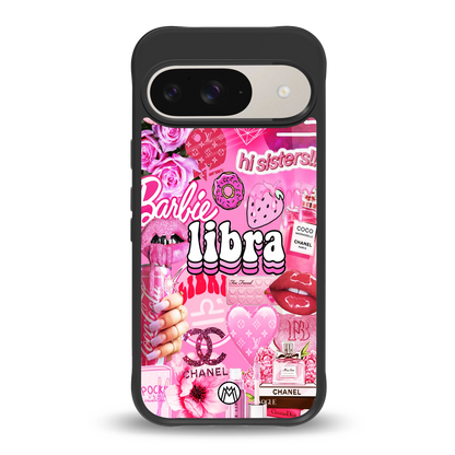 libra aesthetic collage back phone cover | glass case for google pixel 9