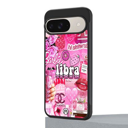 libra aesthetic collage back phone cover | glass case for google pixel 9