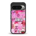 libra aesthetic collage back phone cover | glass case for google pixel 9 pro