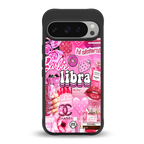 libra aesthetic collage back phone cover | glass case for google pixel 9 pro