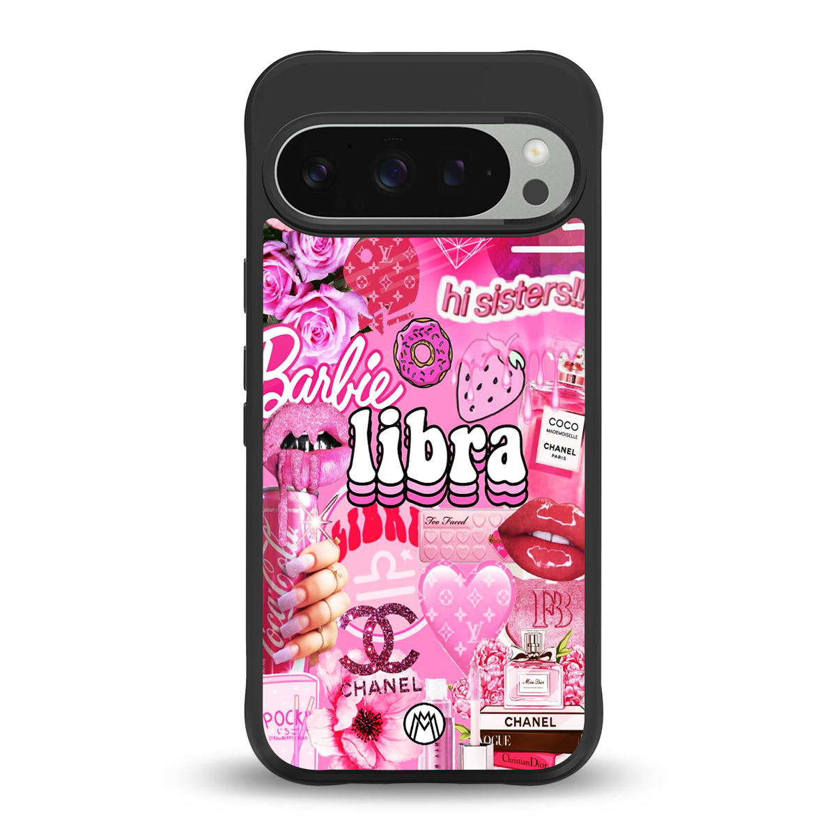 libra aesthetic collage back phone cover | glass case for google pixel 9 pro xl