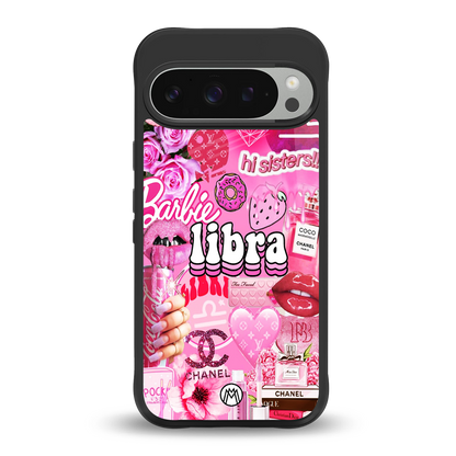 libra aesthetic collage back phone cover | glass case for google pixel 9 pro xl