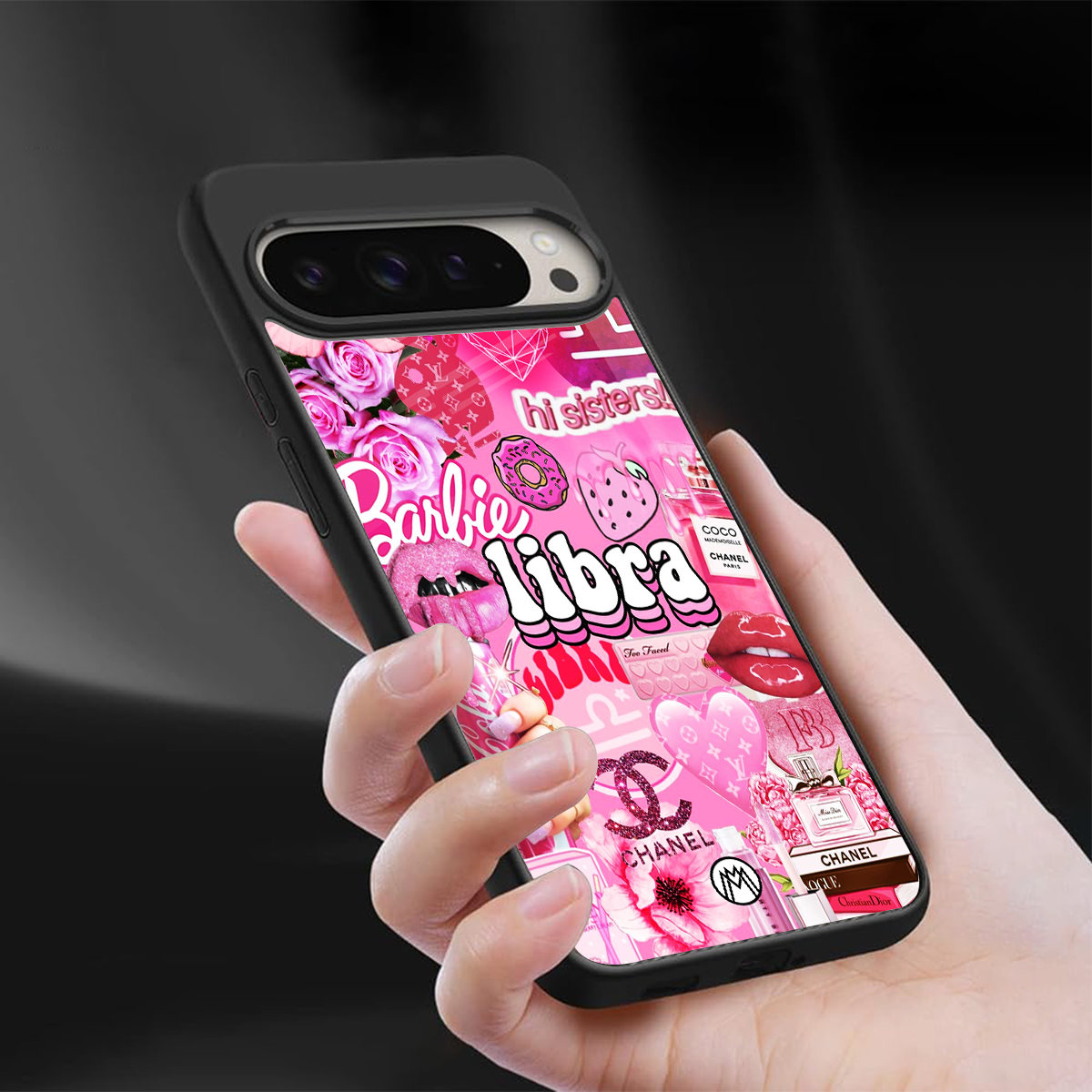 libra aesthetic collage back phone cover | glass case for google pixel 9 pro