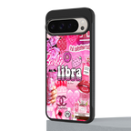 libra aesthetic collage back phone cover | glass case for google pixel 9 pro