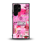 libra aesthetic collage back phone cover | glass case for samsung galaxy s23 ultra