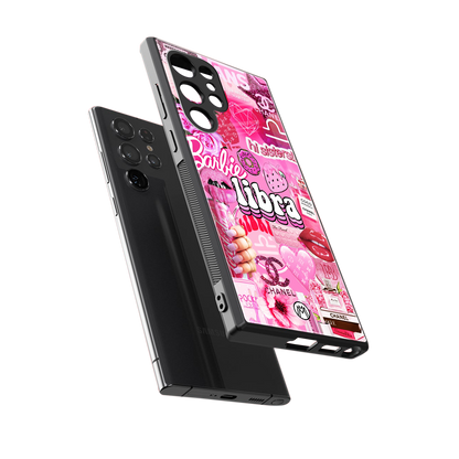 libra aesthetic collage back phone cover | glass case for samsung galaxy s24 ultra