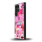 libra aesthetic collage back phone cover | glass case for samsung galaxy s23 ultra