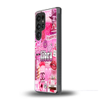 libra aesthetic collage back phone cover | glass case for samsung galaxy s25 ultra