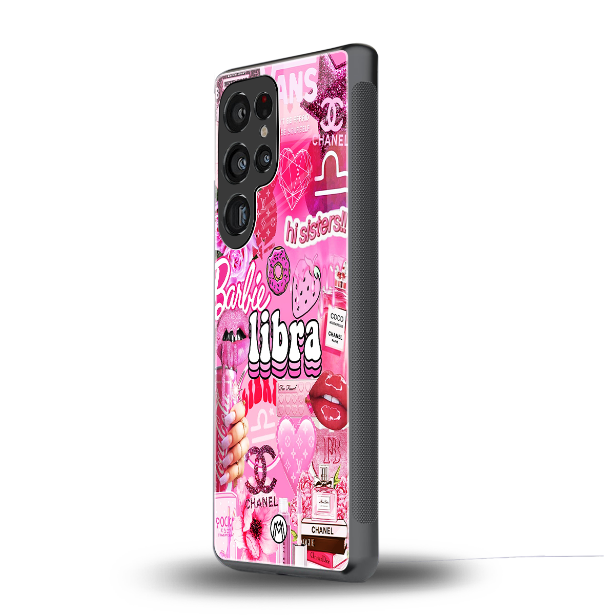 libra aesthetic collage back phone cover | glass case for samsung galaxy s25 ultra