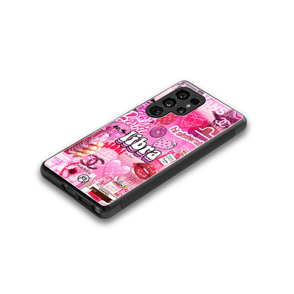 libra aesthetic collage back phone cover | glass case for samsung galaxy s25 ultra