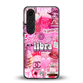 libra aesthetic collage back phone cover | glass case for samsung galaxy s25 plus