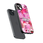 libra aesthetic collage back phone cover | glass case for iphone 15