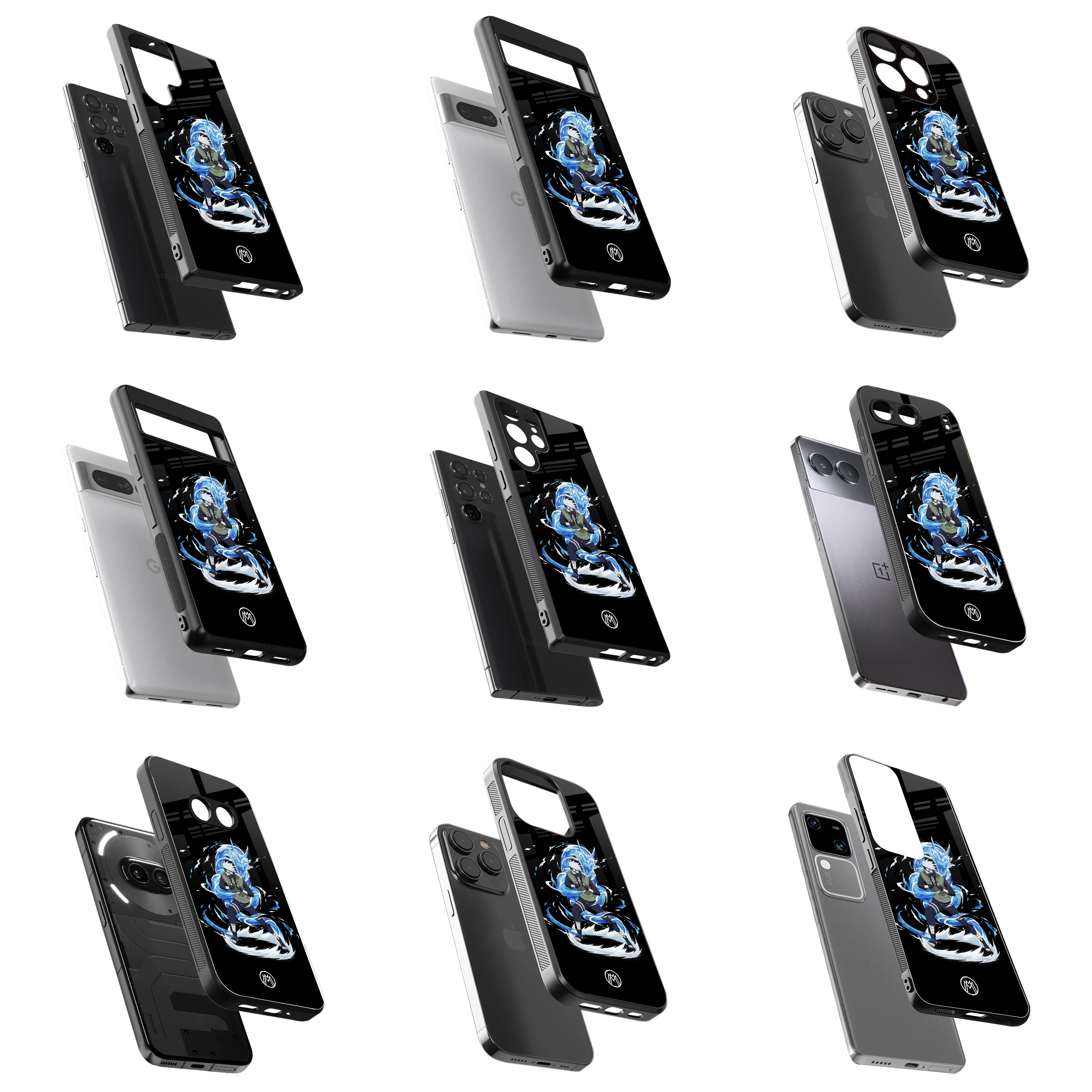 Durable Glass Back Mobile Case for iPhone, Samsung, OnePlus, Google Pixel, Redmi, Vivo, Oppo