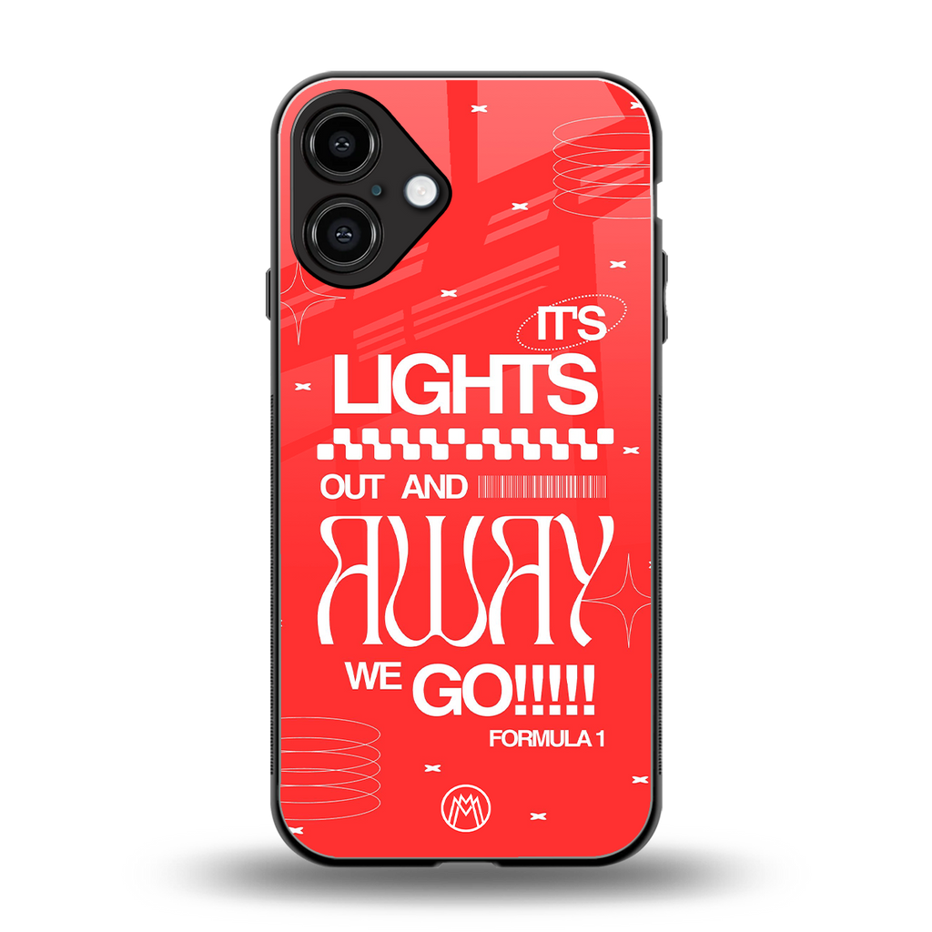 lights out back phone cover | glass case for iphone 16 plus