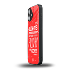 lights out back phone cover | glass case for iphone 16 plus