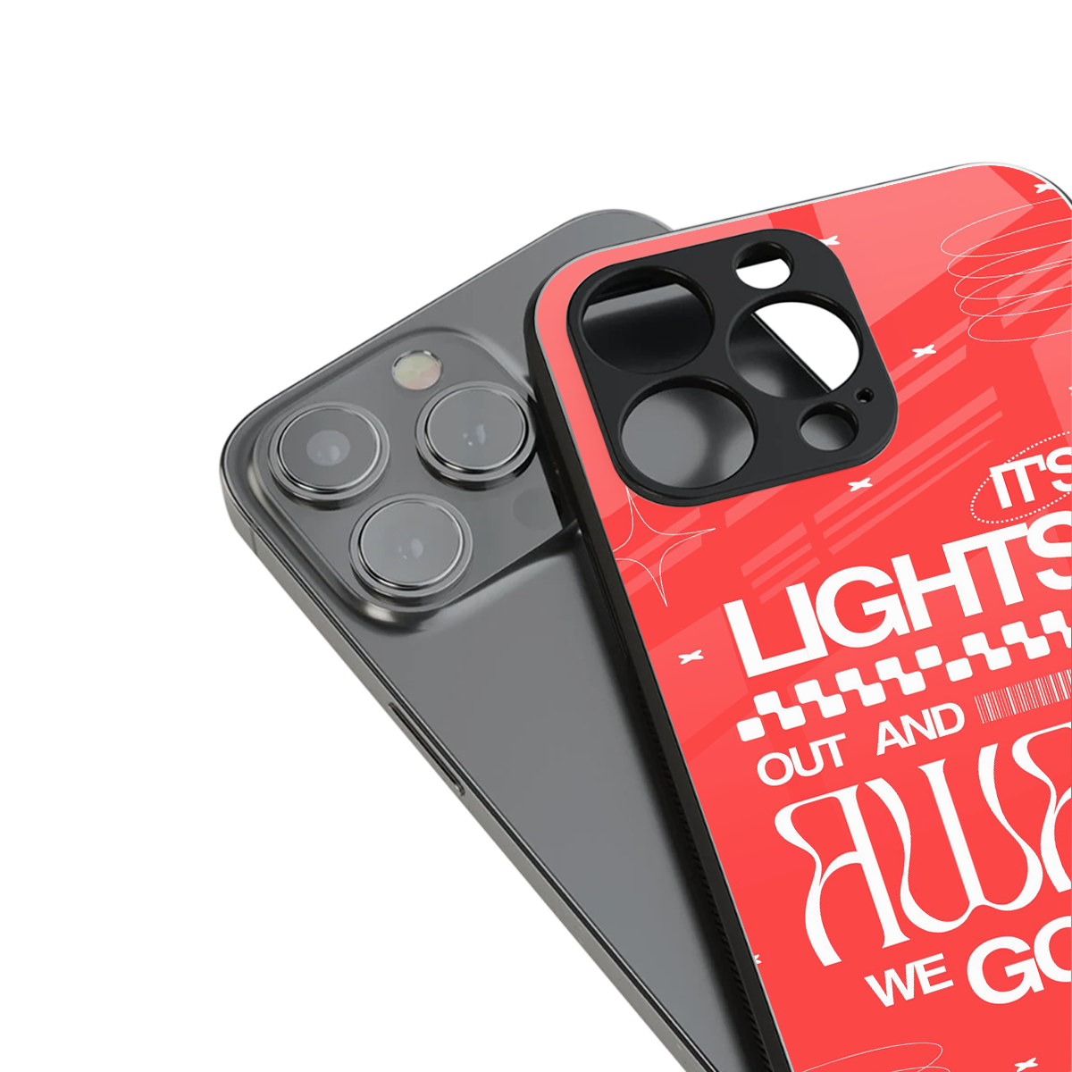 lights out back phone cover | glass case for iphone 13 pro max