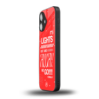 lights out back phone cover | glass case for iphone 16