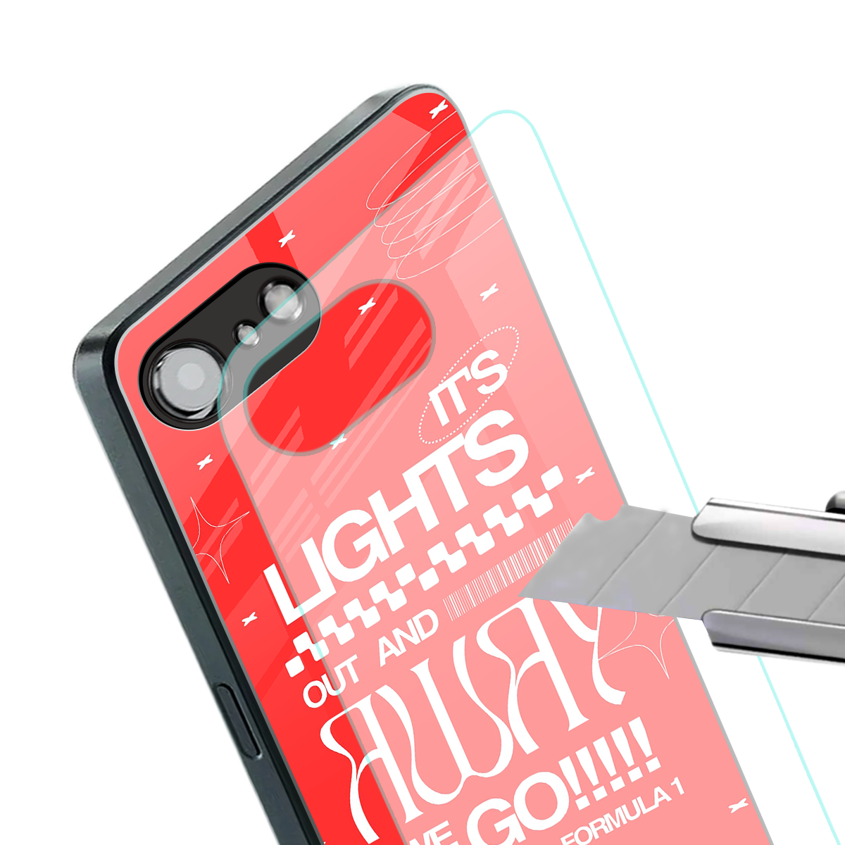 lights out back phone cover | glass case for iphone 16e