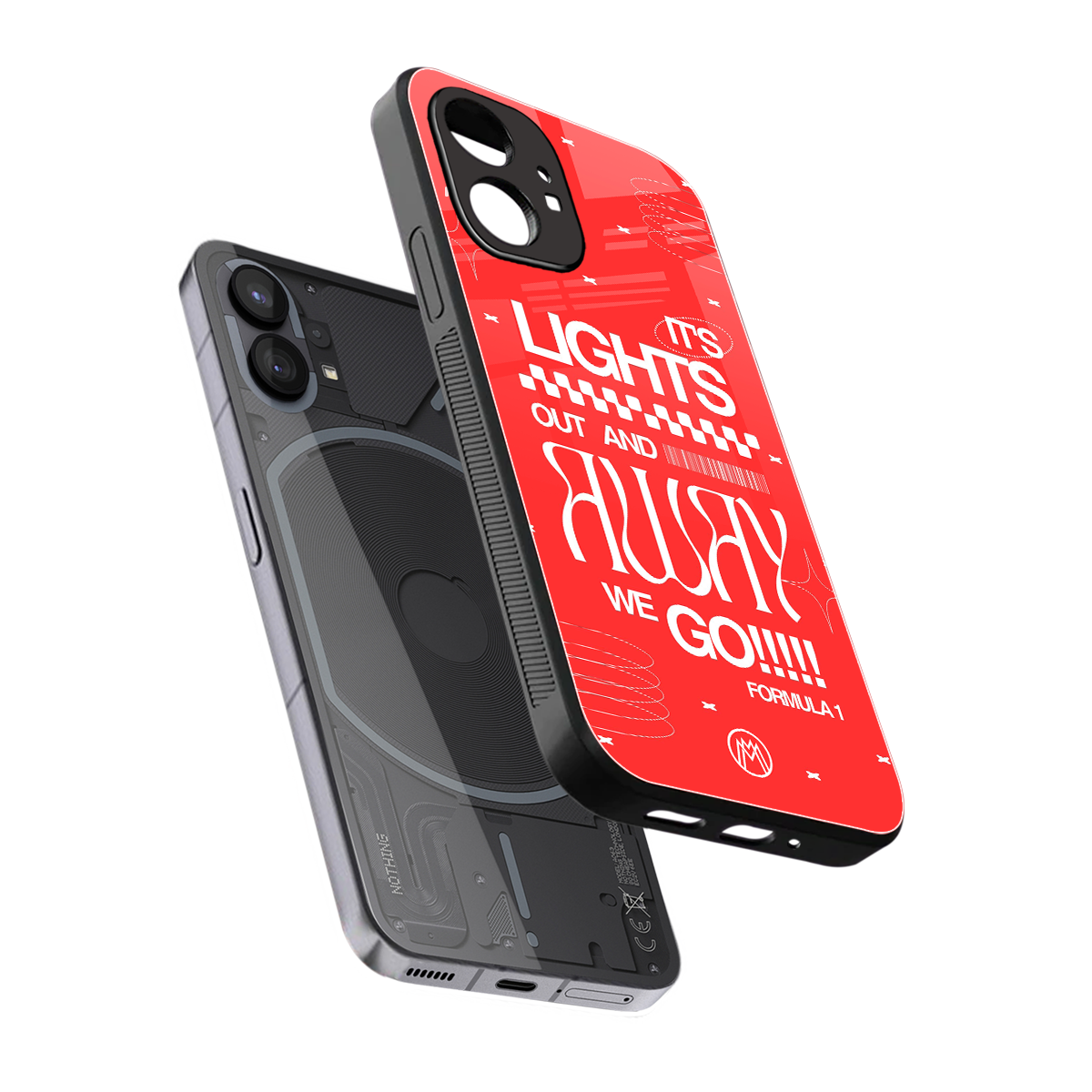 lights out back phone cover | glass case for nothing phone 1