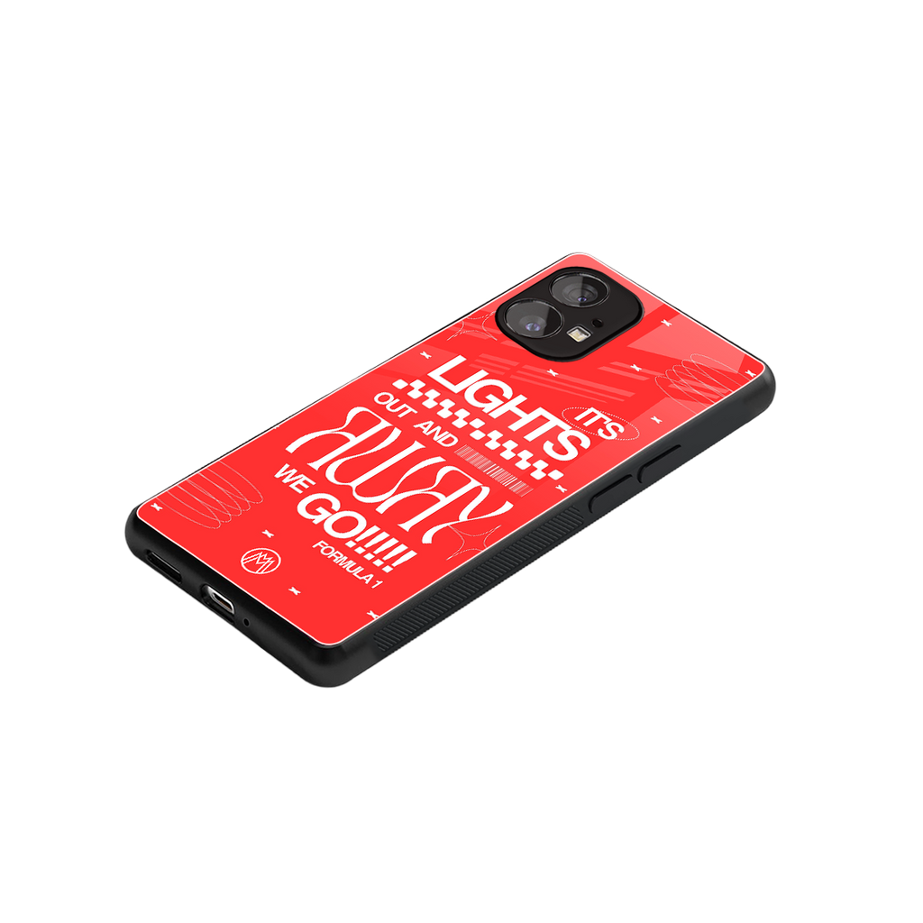 lights out back phone cover | glass case for nothing phone 1