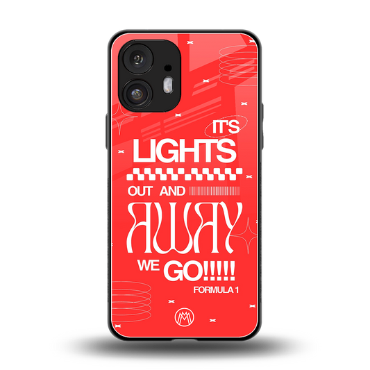 lights out back phone cover | glass case for nothing phone 2