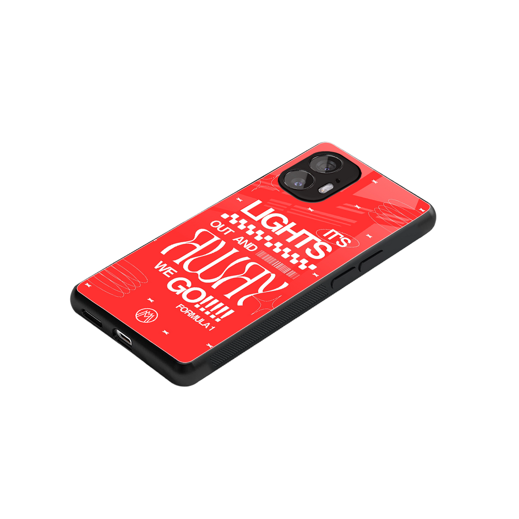 lights out back phone cover | glass case for nothing phone 2