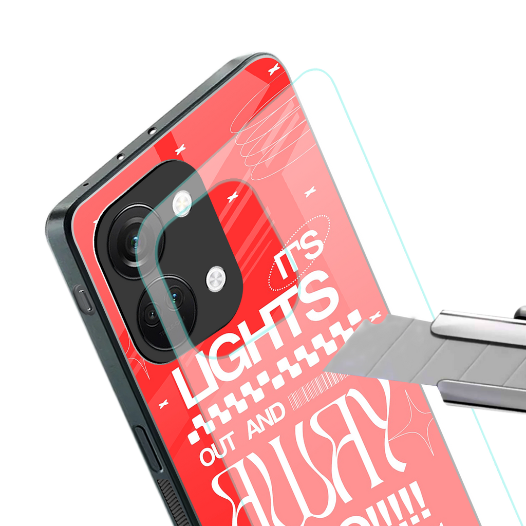 lights out back phone cover | glass case for oneplus nord 3