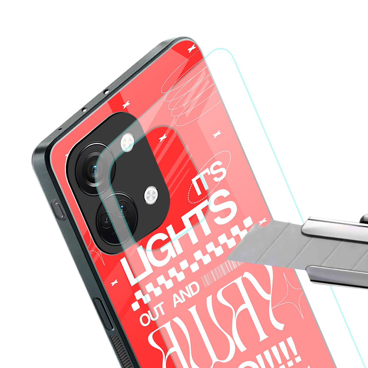 lights out back phone cover | glass case for oneplus nord 3