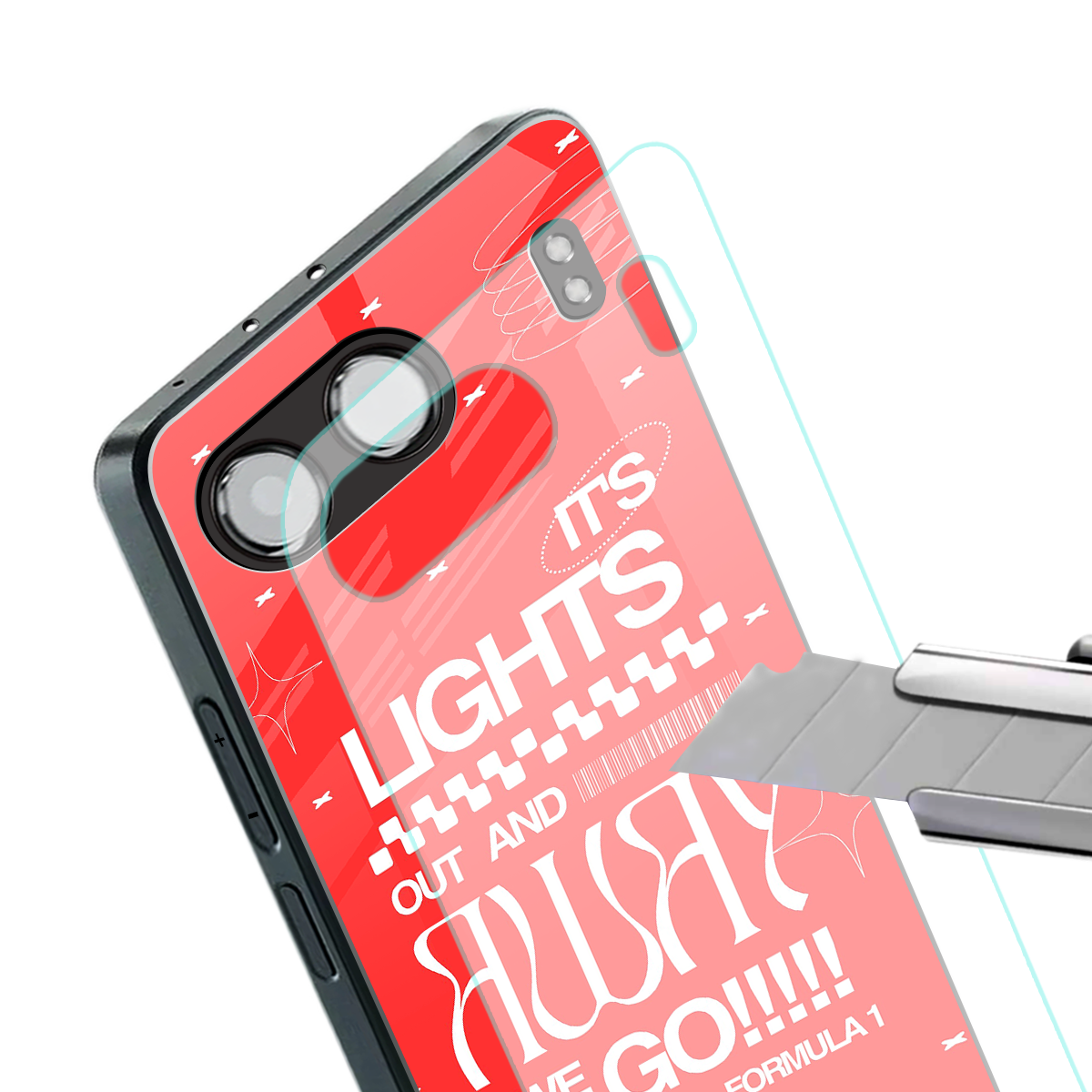 lights out back phone cover | glass case for oneplus nord 4