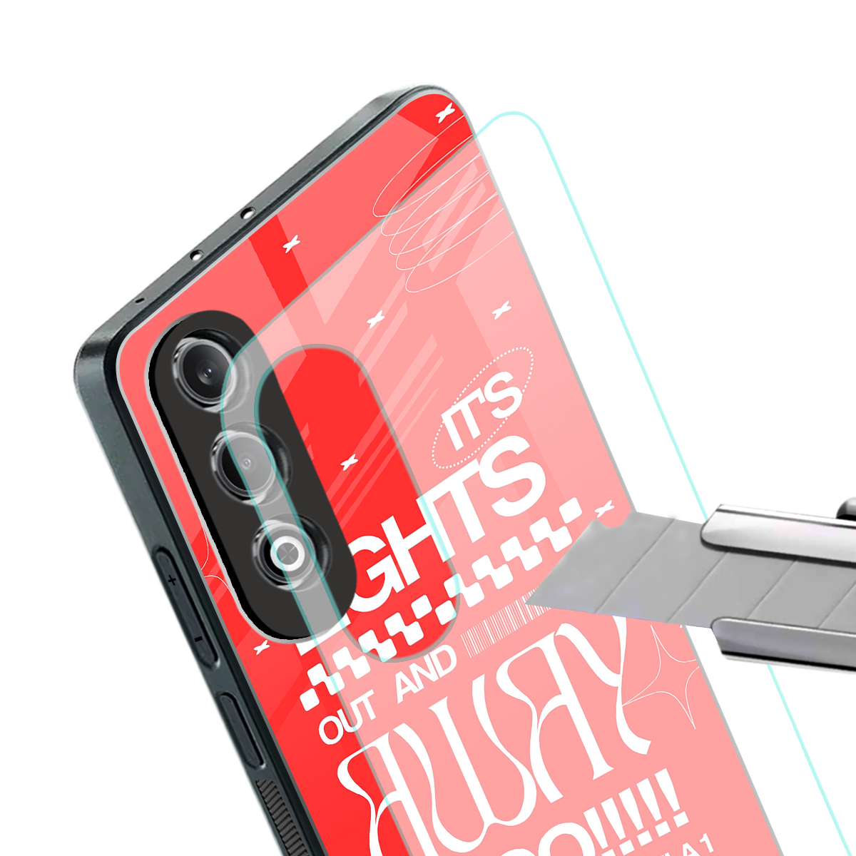 lights out back phone cover | glass case for oneplus nord ce 4