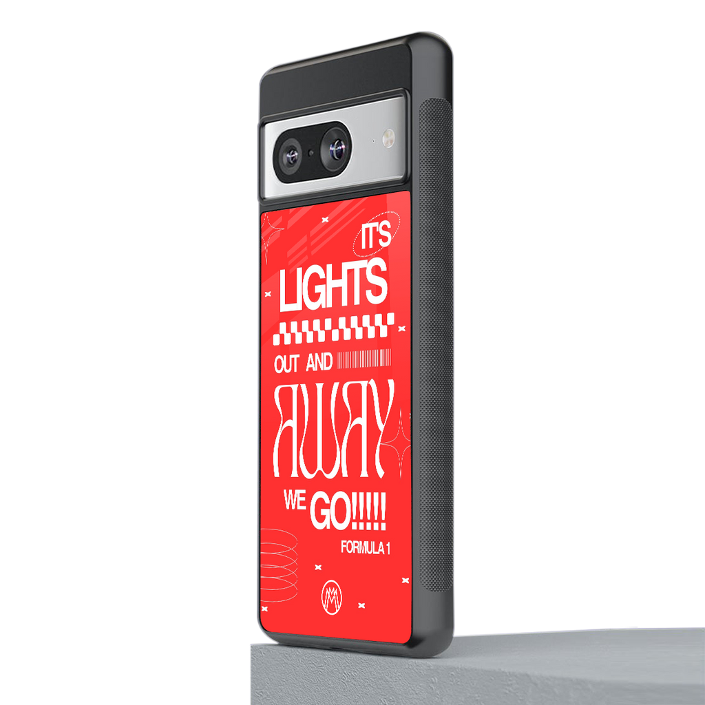 lights out back phone cover | glass case for Google Pixel 8