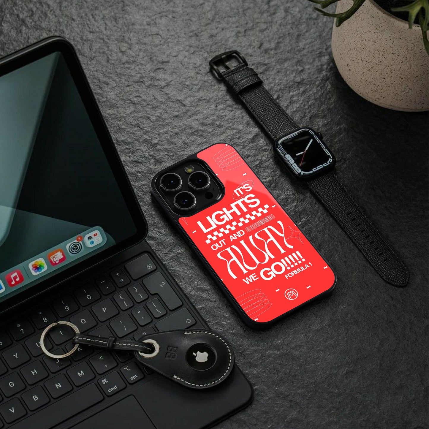 lights out back phone cover | glass case for iphone 16 pro