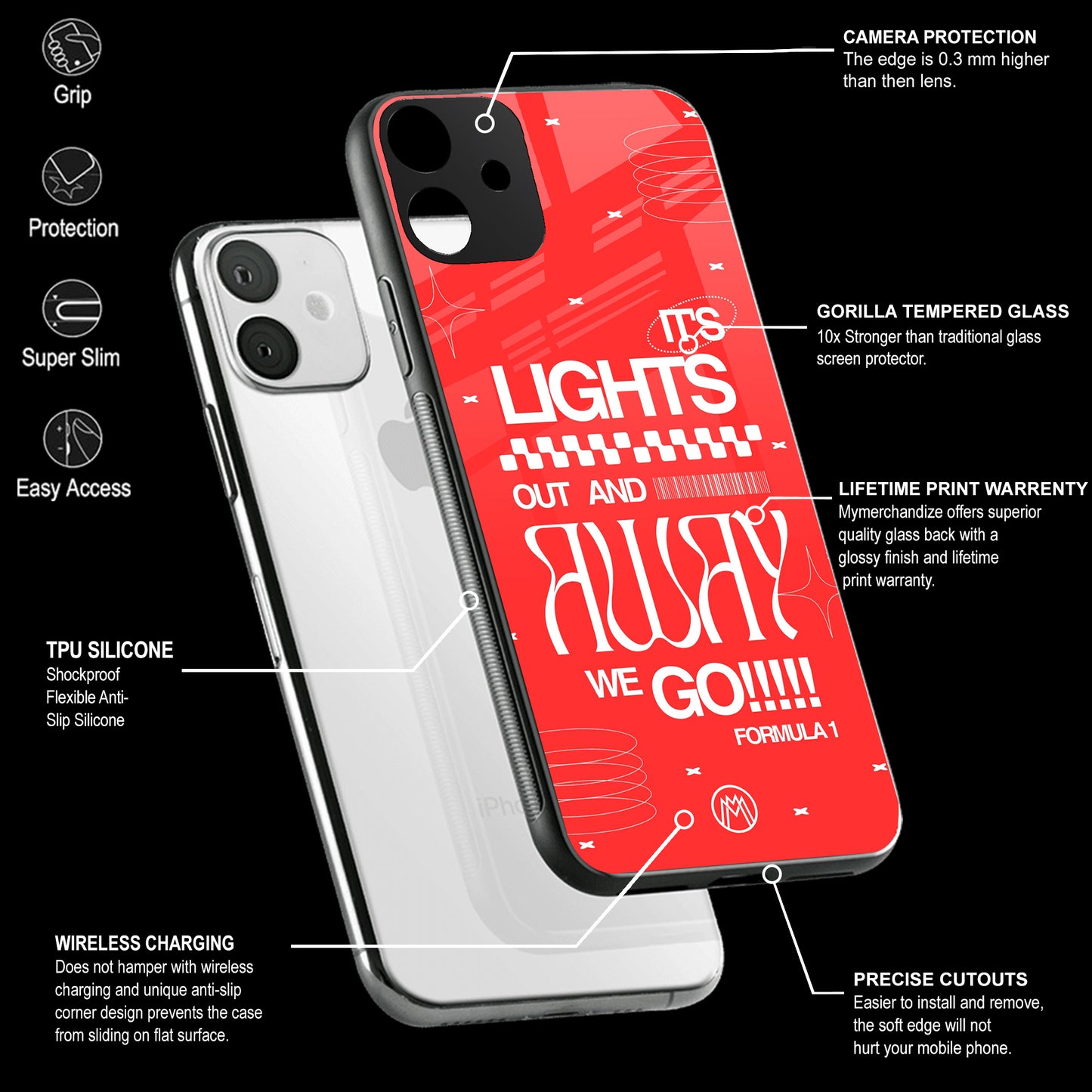 Lights Out Phone Cover | Glass Case