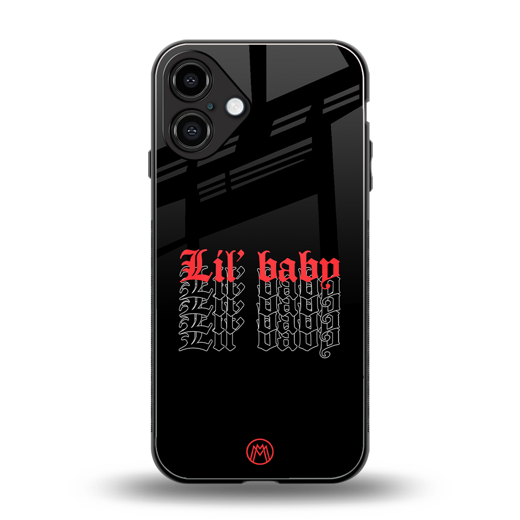 lil baby back phone cover | glass case for iphone 16 plus