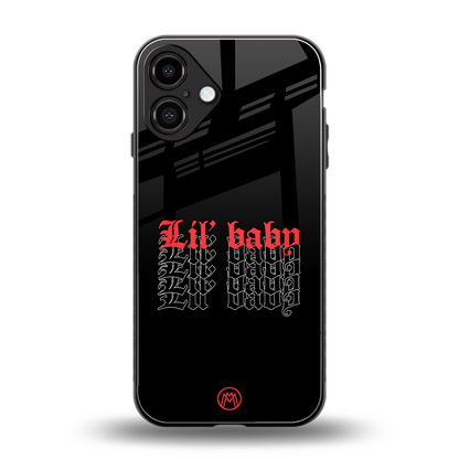 lil baby back phone cover | glass case for iphone 16 plus