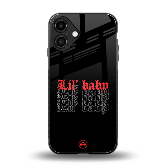 lil baby back phone cover | glass case for iphone 16 plus