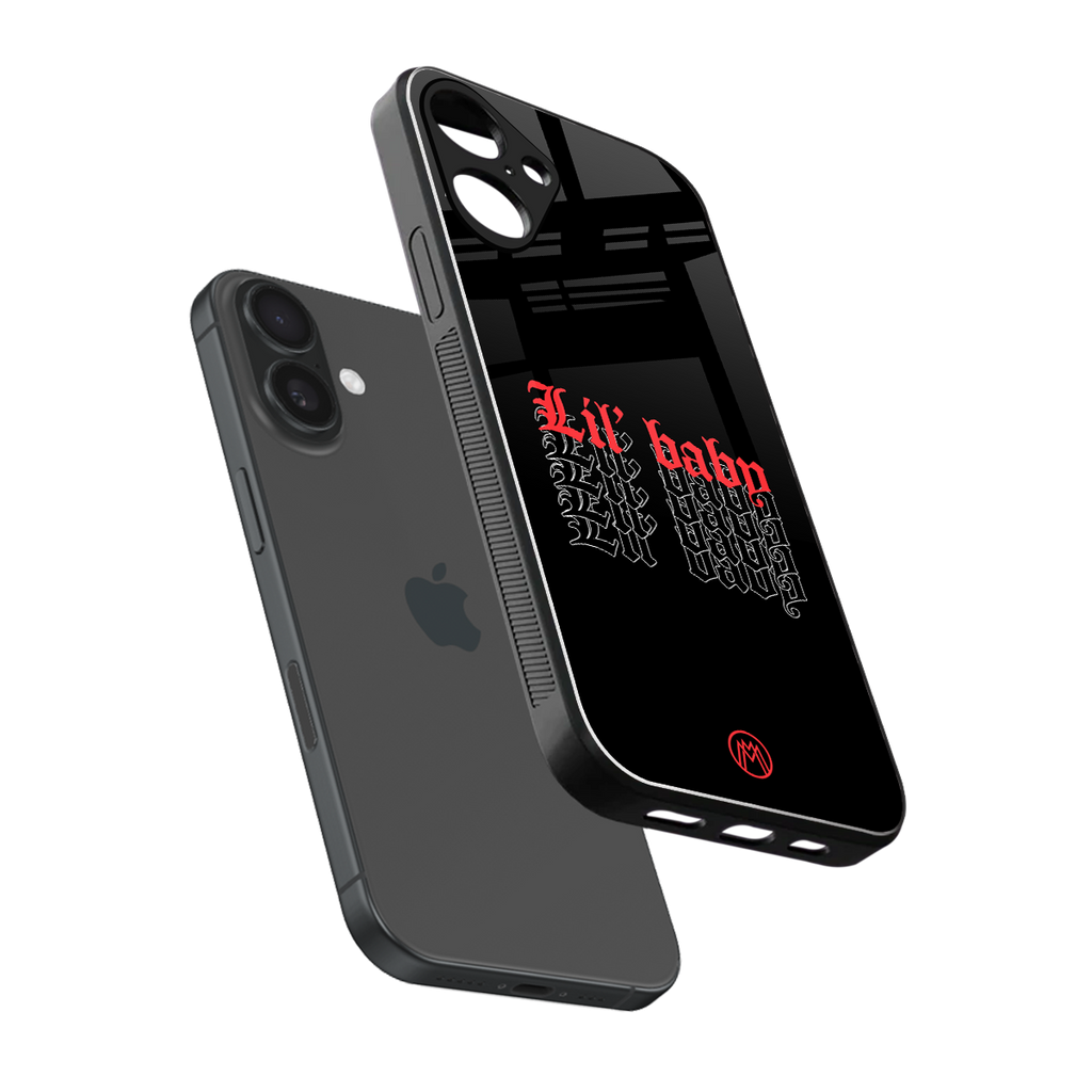 lil baby back phone cover | glass case for iphone 16 plus