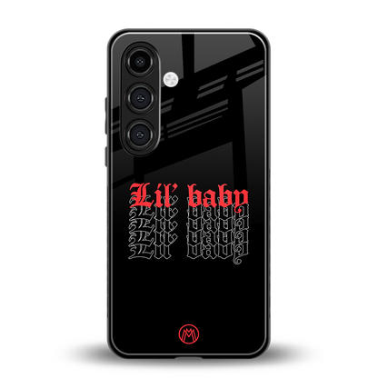 lil baby back phone cover | glass case for samsung galaxy s24 fe