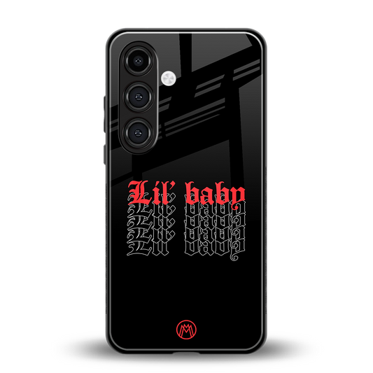 lil baby back phone cover | glass case for samsung galaxy s24 plus