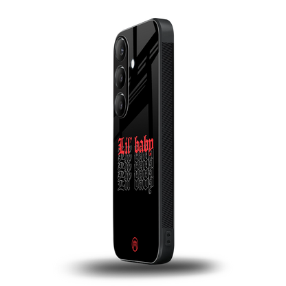 lil baby back phone cover | glass case for samsung galaxy s24 fe