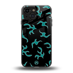 lil blue flames back phone cover | glass case for iphone 13 mini