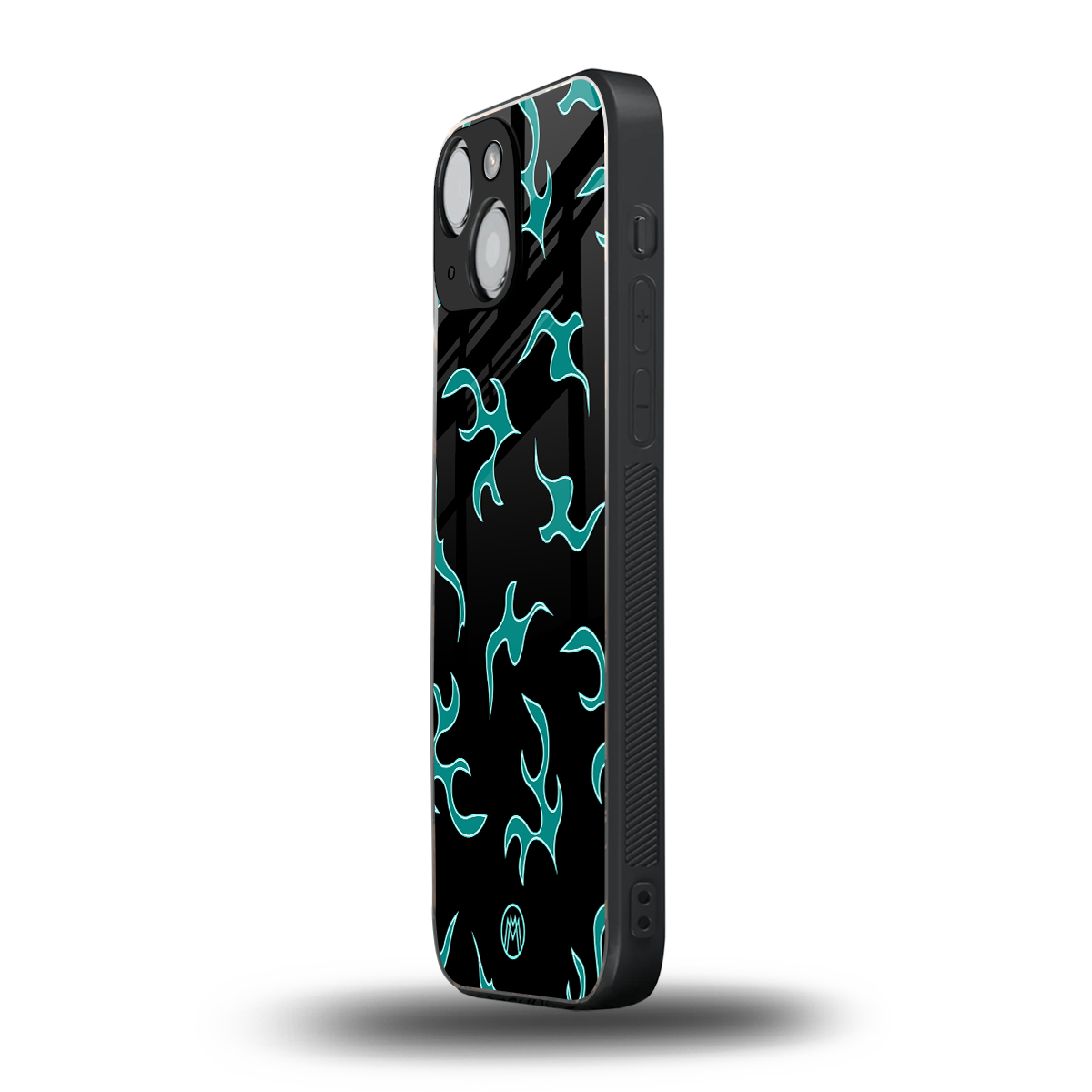 lil blue flames back phone cover | glass case for iphone 13 mini