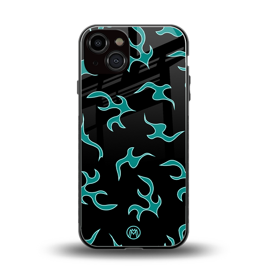 lil blue flames back phone cover | glass case for iphone 13