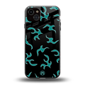 lil blue flames back phone cover | glass case for iphone 14 plus