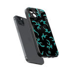 lil blue flames back phone cover | glass case for iphone 14 plus